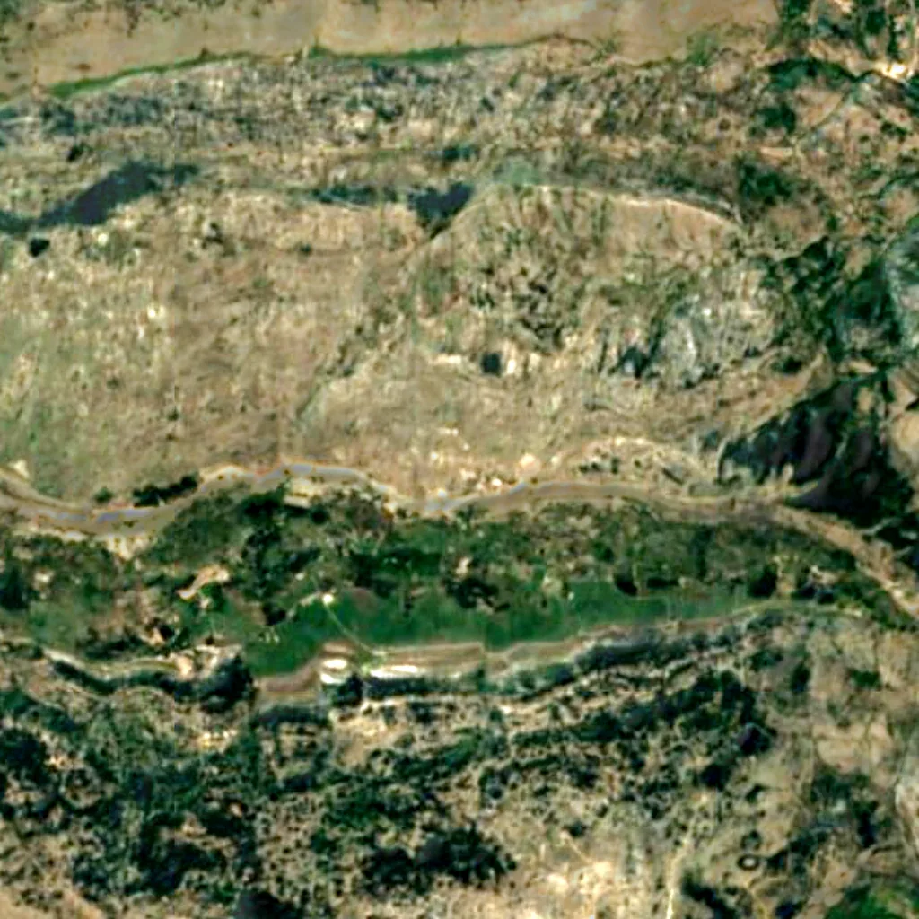 Centre de recherches en géodynamique et astrométrie seen from above (Sentinel-2)