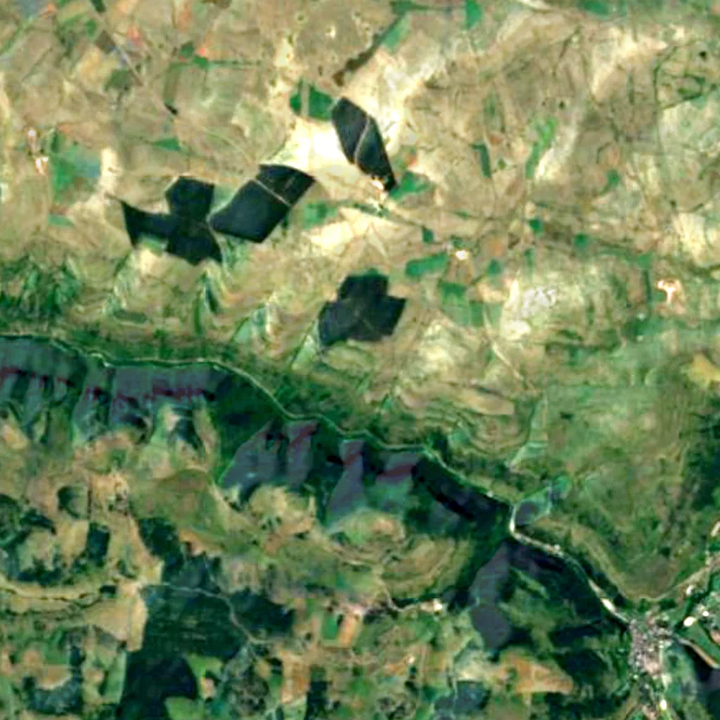 Cévennes National Park seen from above (Sentinel-2)