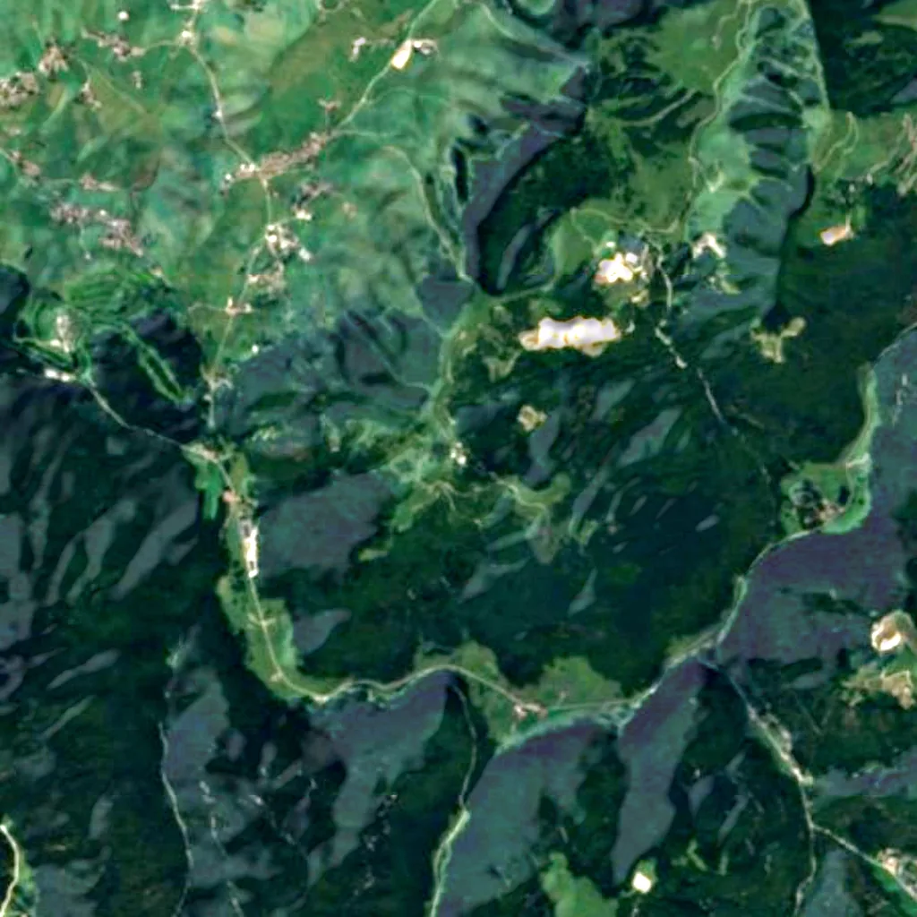 Estación de la Cima Ekar visto desde arriba (Sentinel-2)