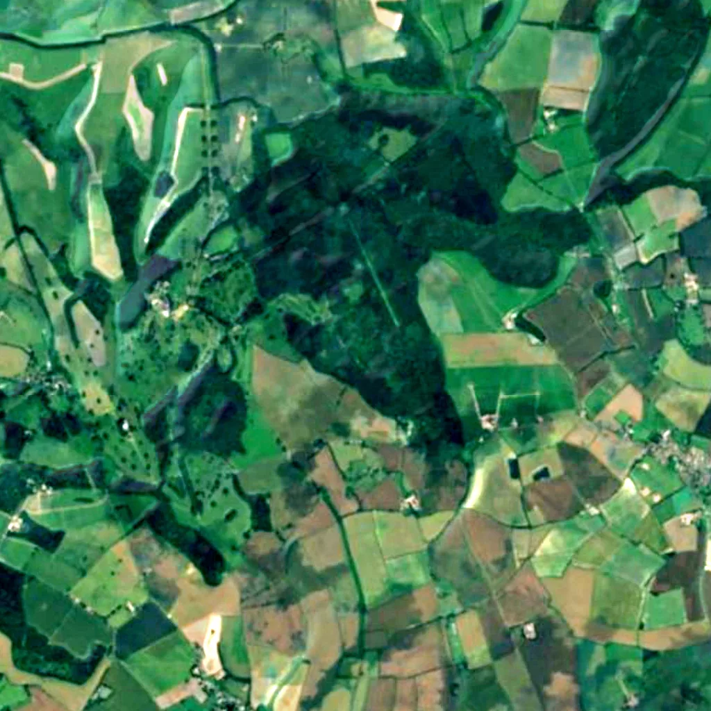 Cranborne Chase visto dall'alto (Sentinel-2)