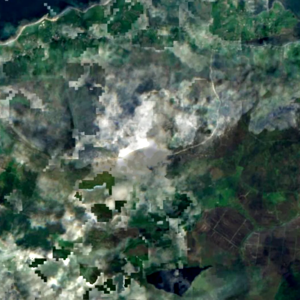 Croagh Patrick vu d'en haut (Sentinel-2)
