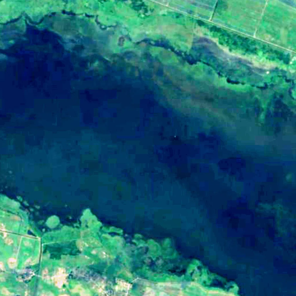 Čyrvonaje visto dall'alto (Sentinel-2)