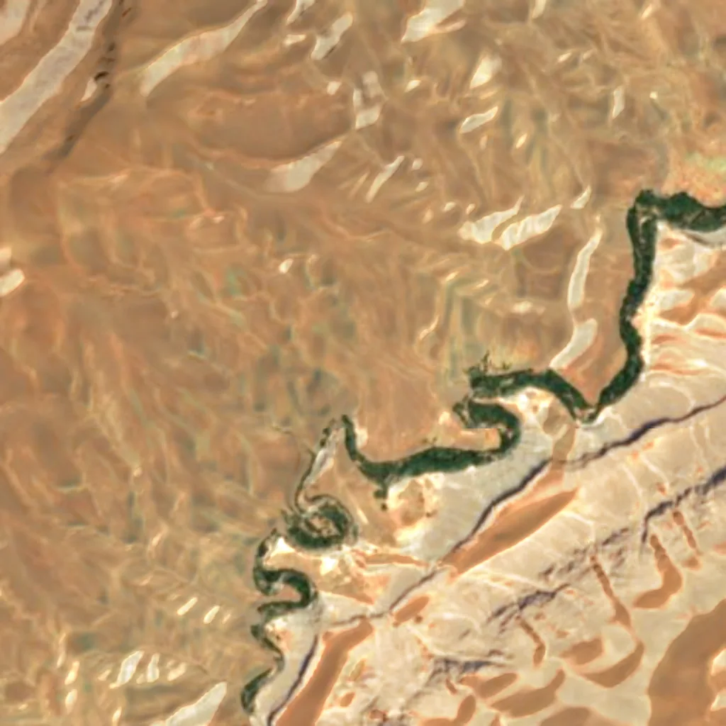 Gole di Dades visto dall'alto (Sentinel-2)