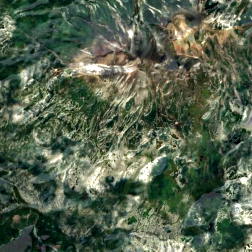 Daisetsu-zan von oben gesehen (Sentinel-2)