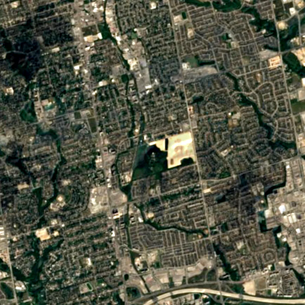 David Dunlap Observatory von oben gesehen (Sentinel-2)