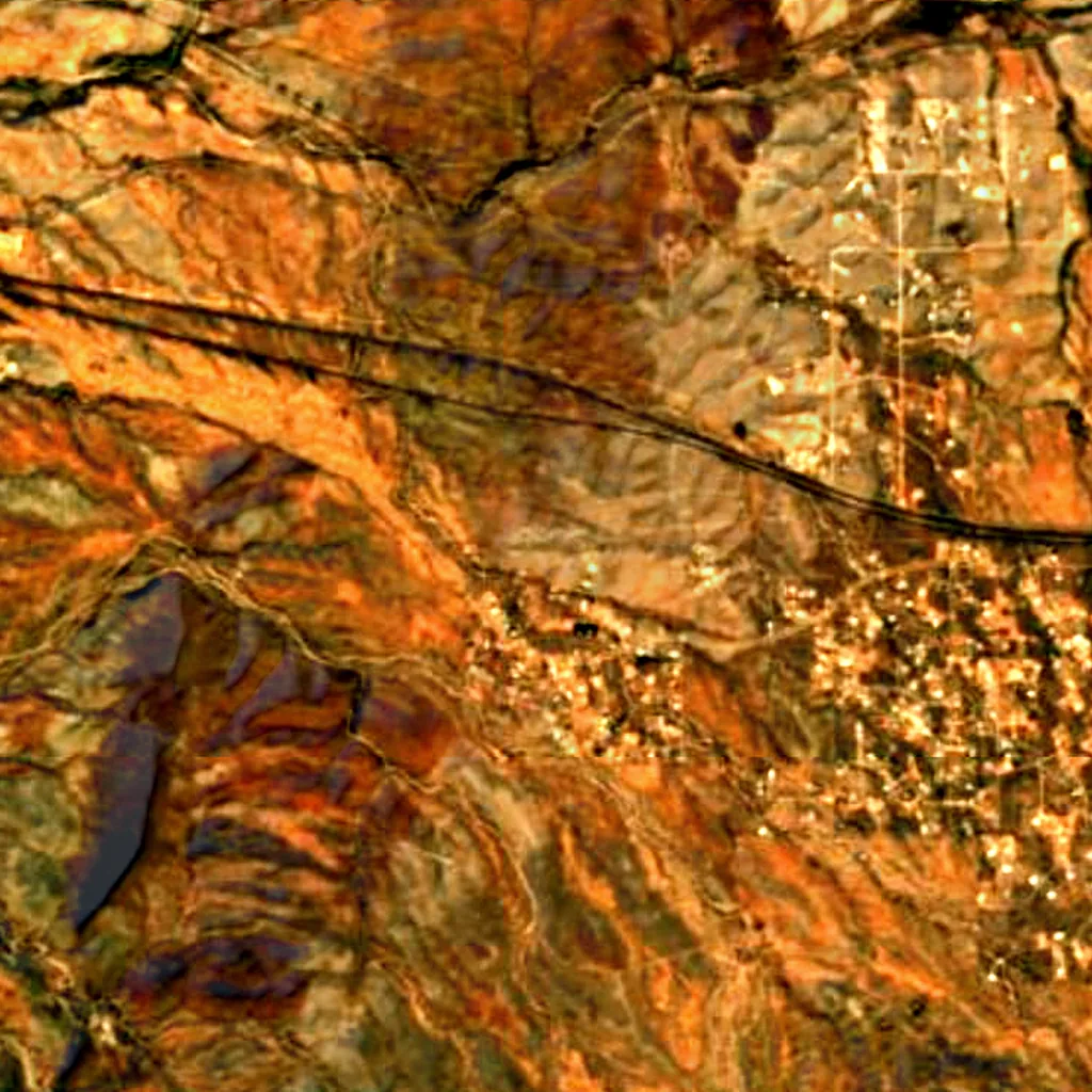 Desert-Eagle-Observatorium von oben gesehen (Sentinel-2)