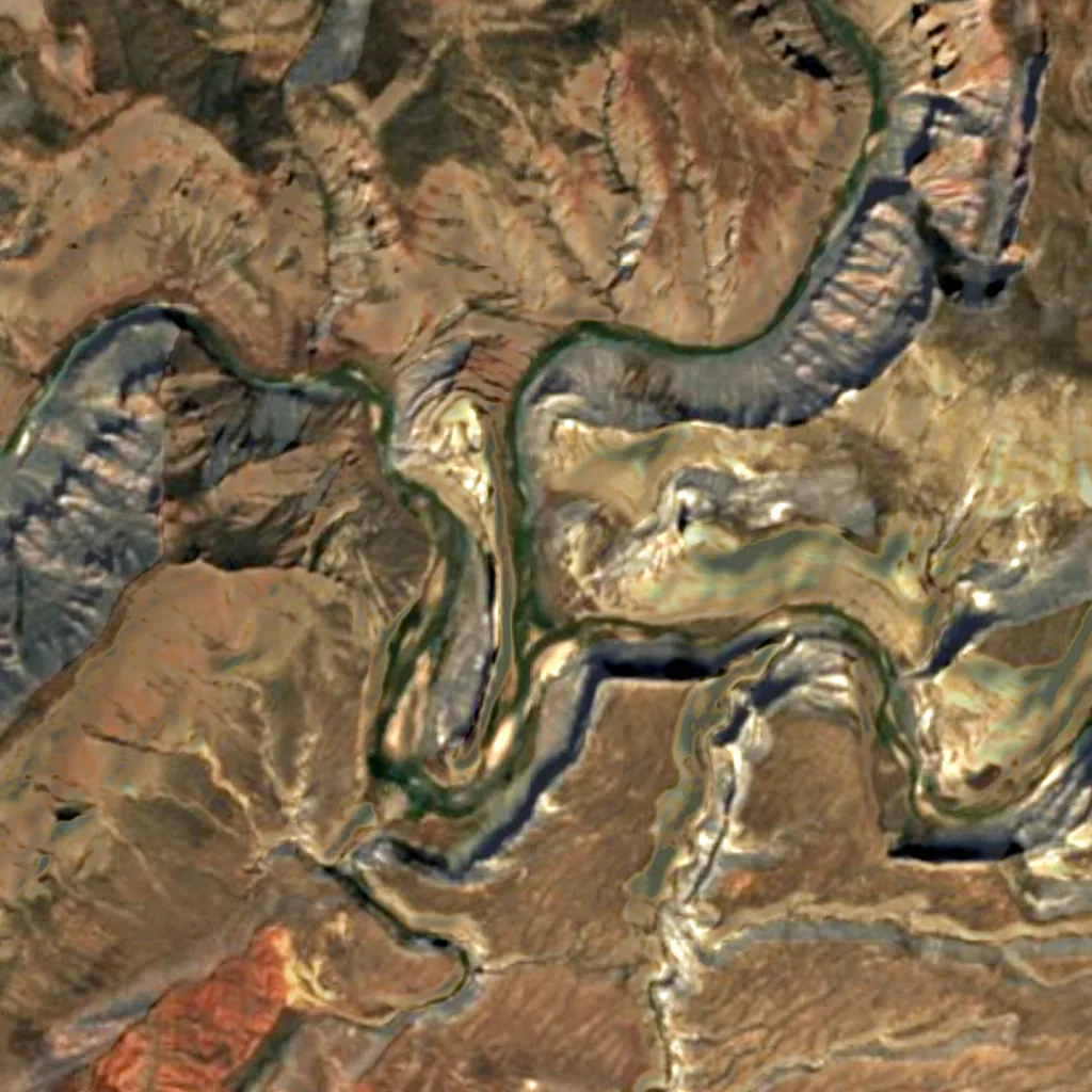 Dinosaur National Monument visto dall'alto (Sentinel-2)