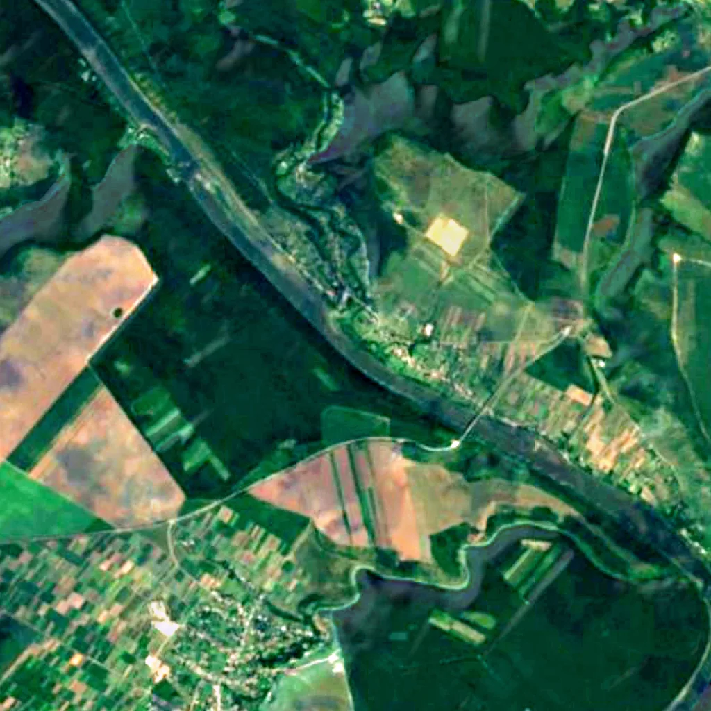 Dniester Canyon visto desde arriba (Sentinel-2)