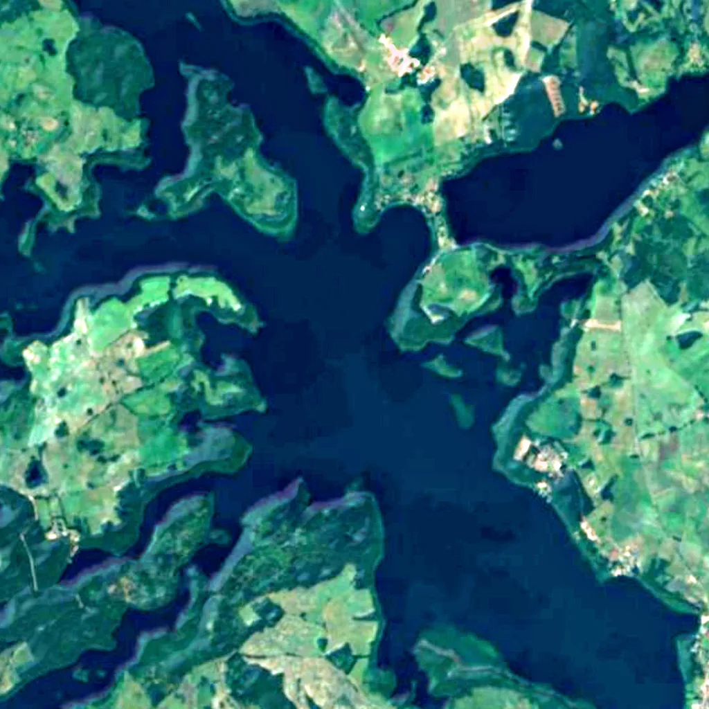 Drawsko Lake vu d'en haut (Sentinel-2)