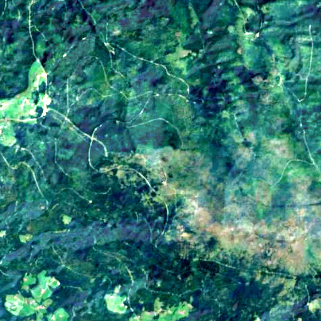 Dreisesselberg von oben gesehen (Sentinel-2)