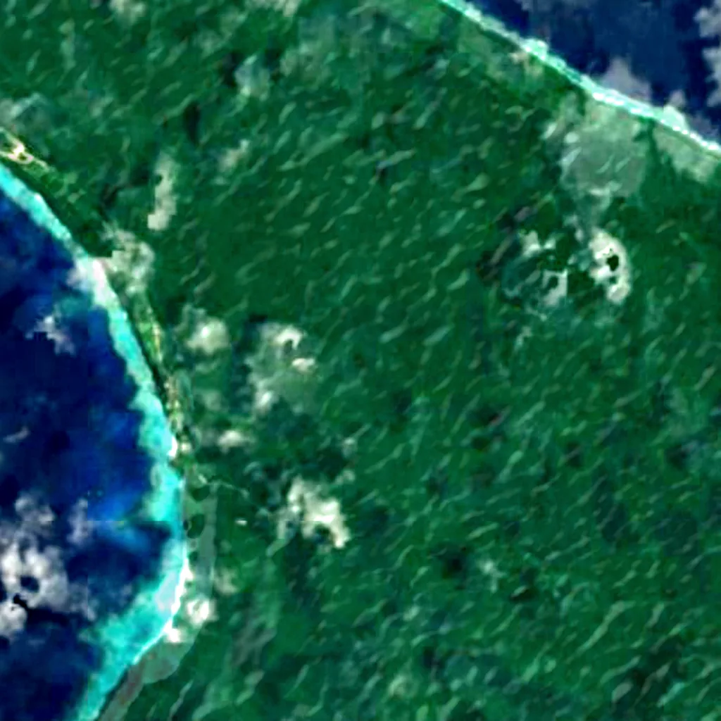 East Rennell seen from above (Sentinel-2)