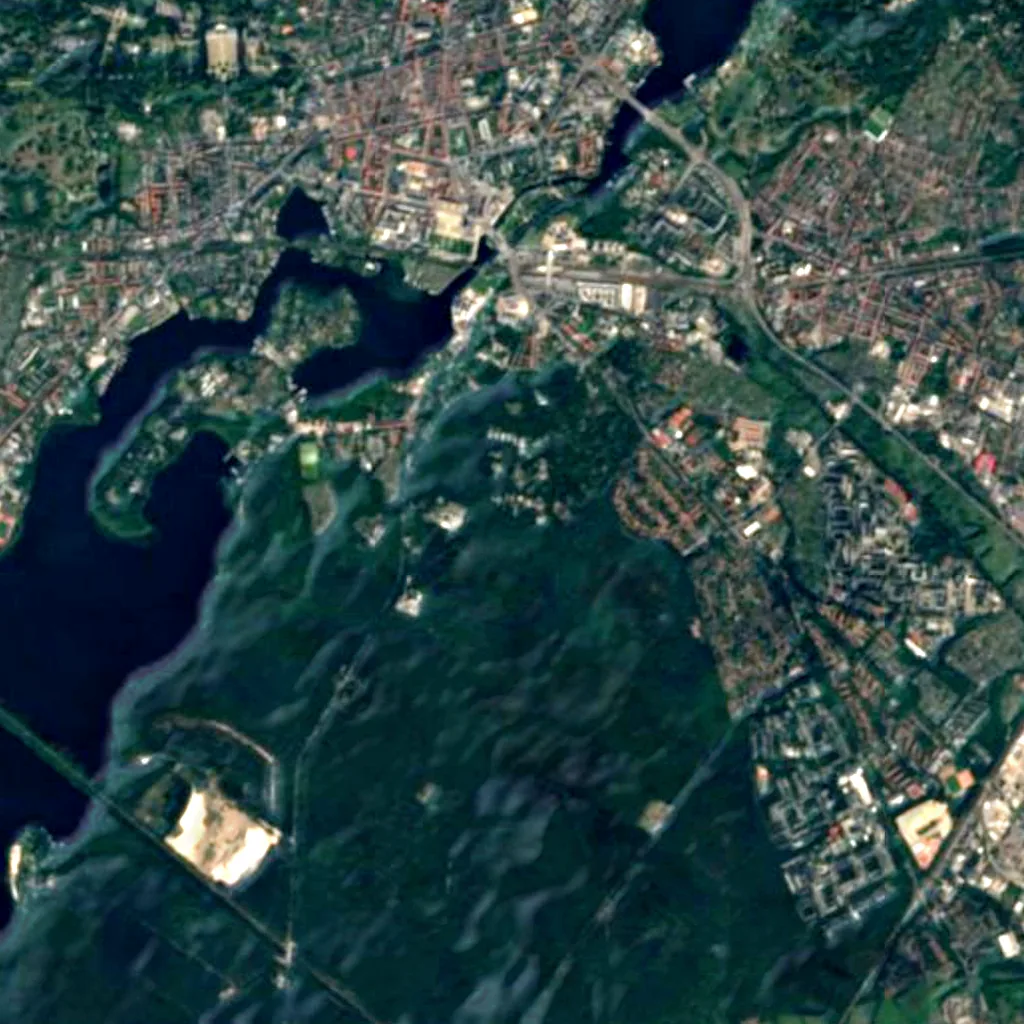 Einsteinturm von oben gesehen (Sentinel-2)