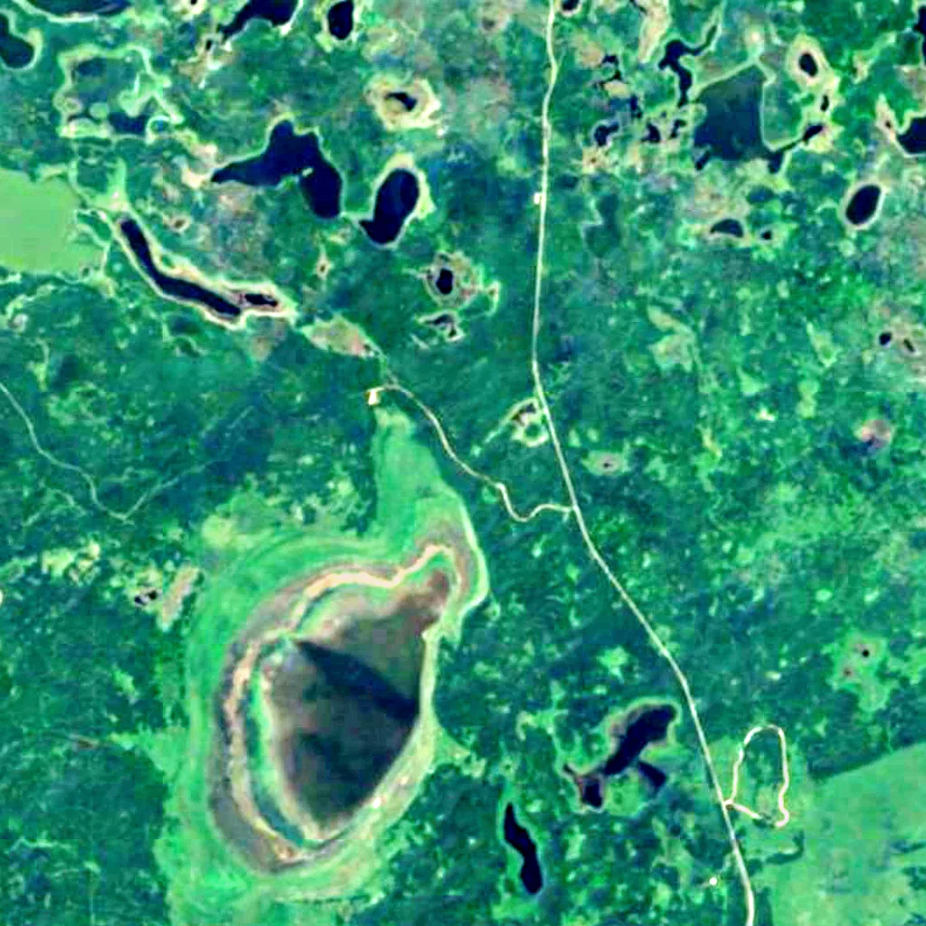 Elk Island National Park seen from above (Sentinel-2)