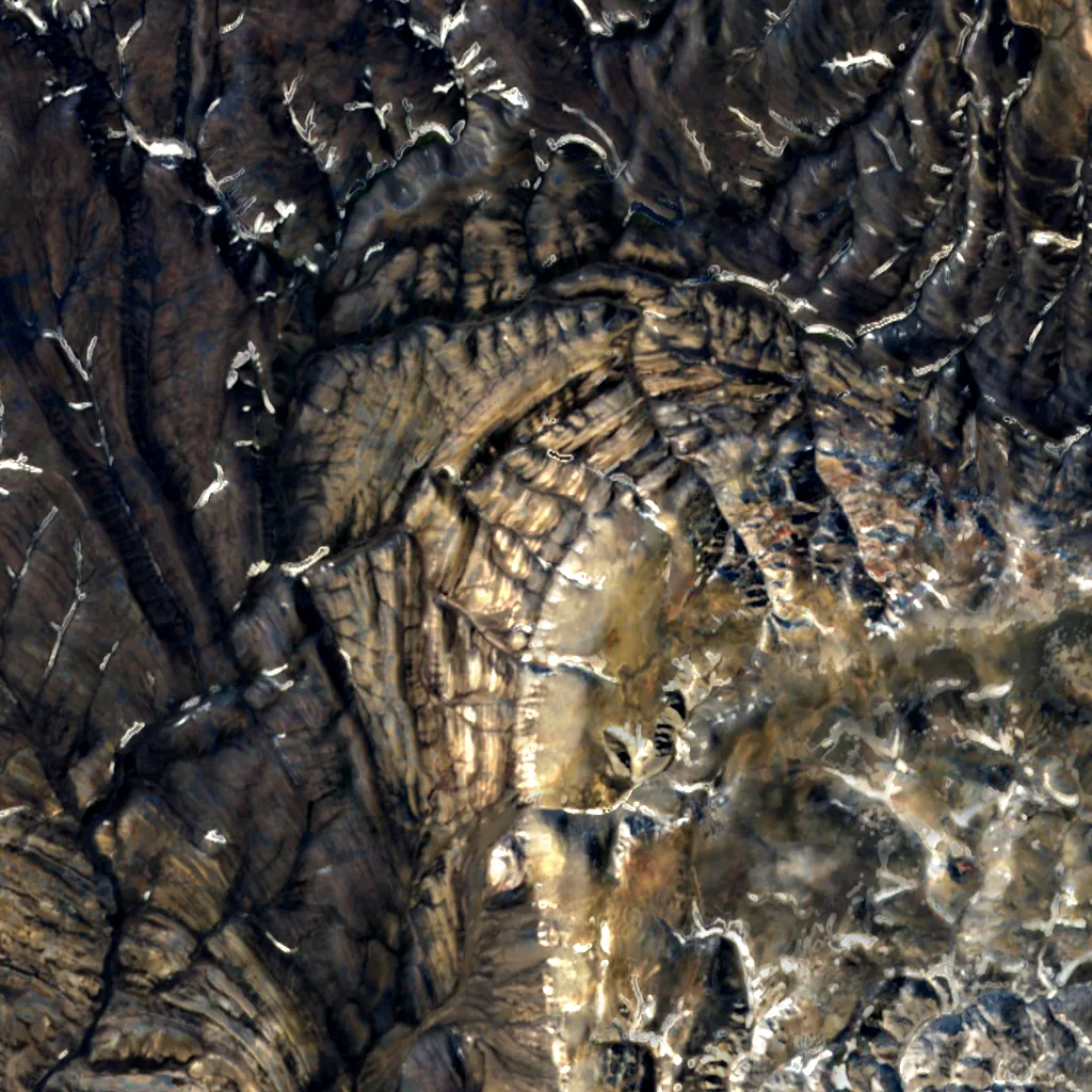 Île Ellef Ringnes vu d'en haut (Sentinel-2)