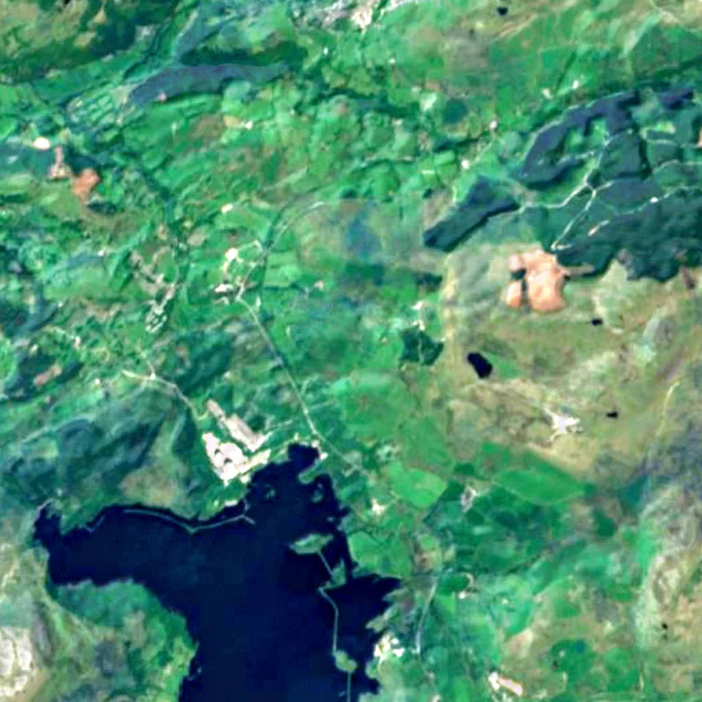 Parc national de Eryri vu d'en haut (Sentinel-2)