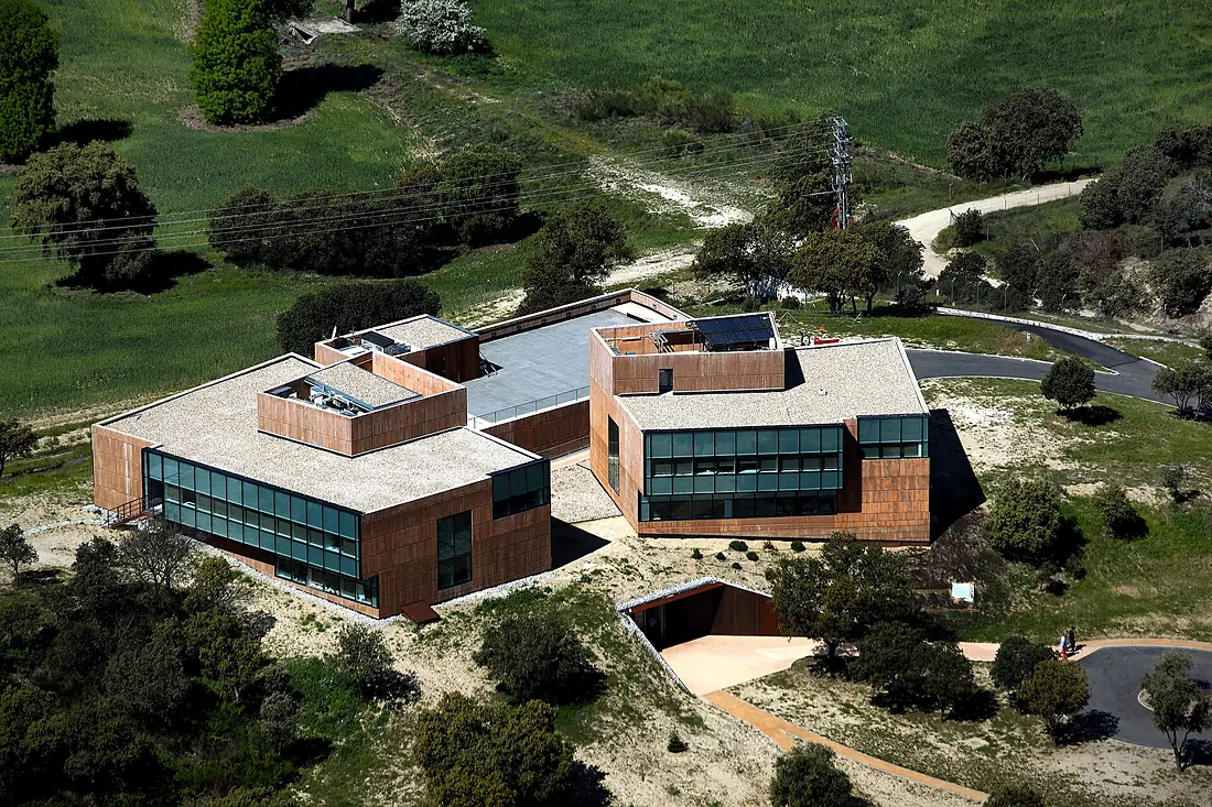 Aerial view of D Building at ESAC, 2014 ESA335464