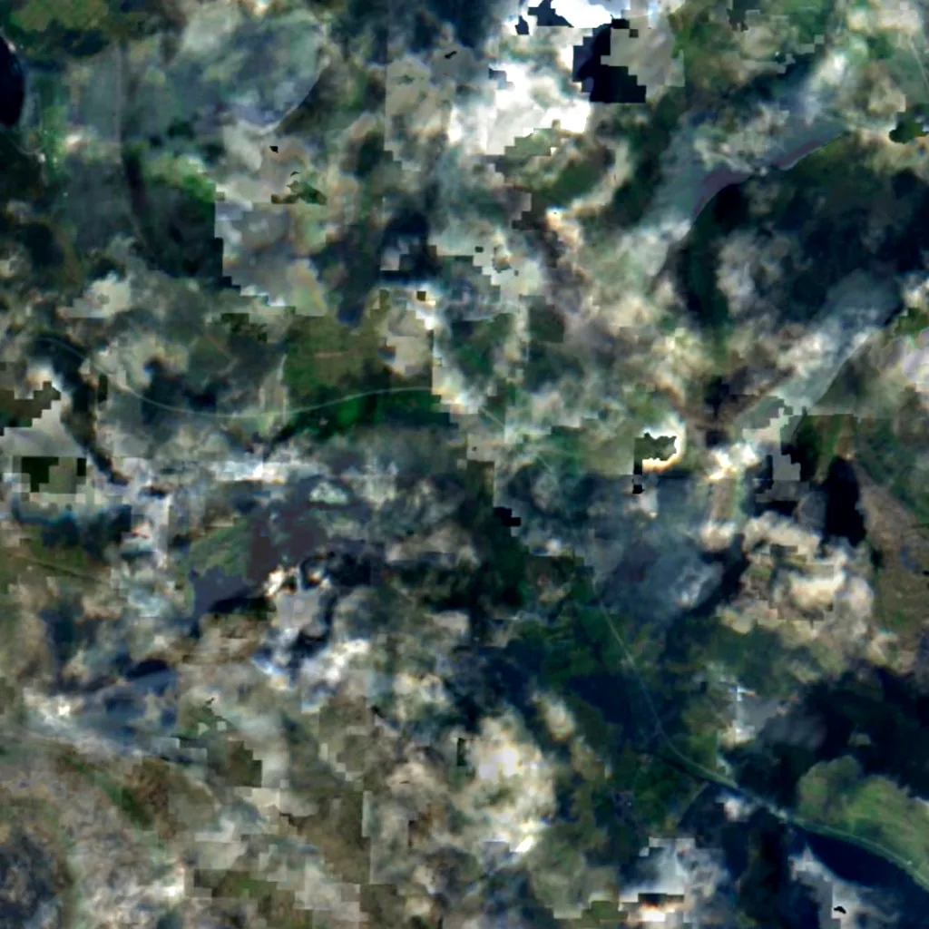 Eysturoy visto de cima (Sentinel-2)