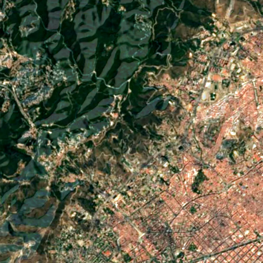 Observatoire Fabra vu d'en haut (Sentinel-2)