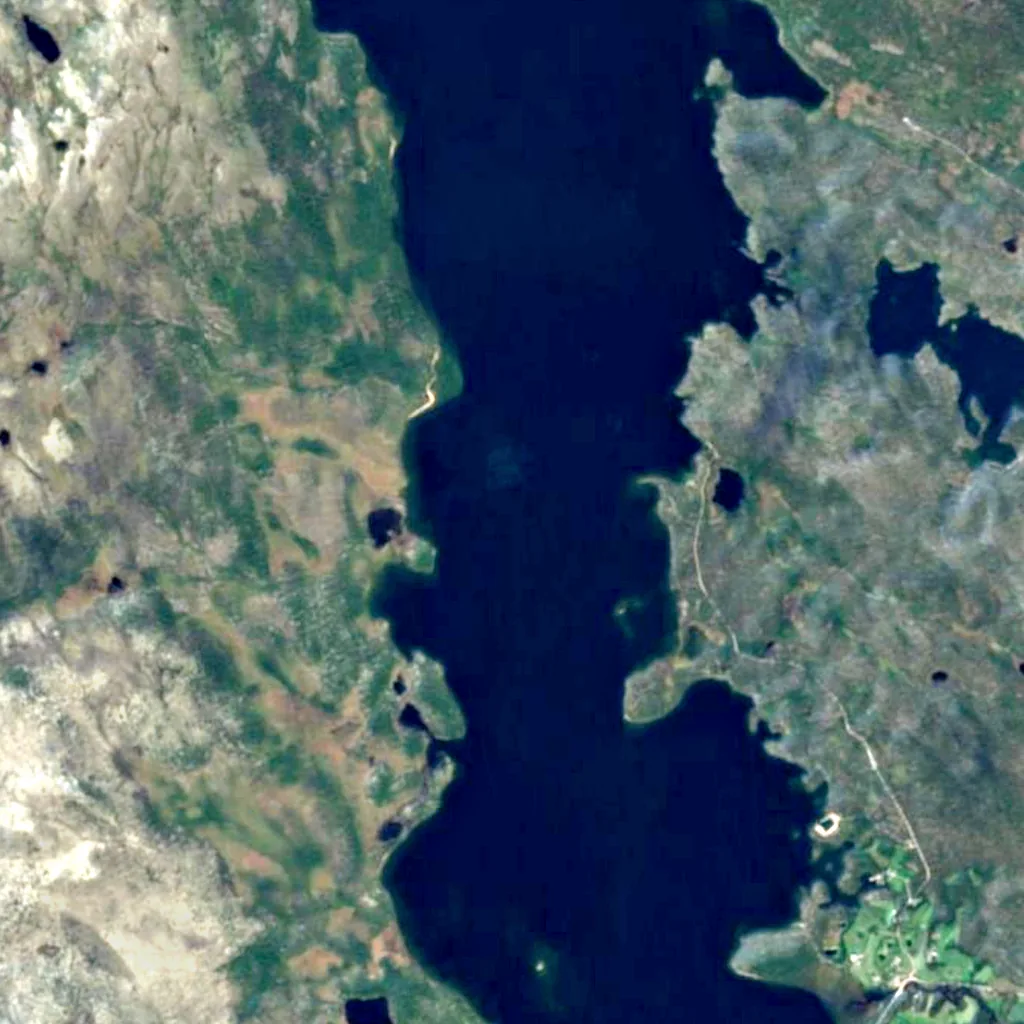 Femund visto dall'alto (Sentinel-2)
