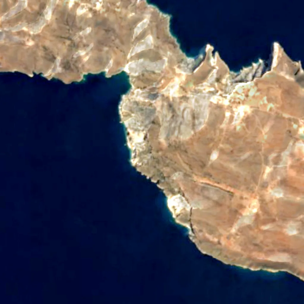 Folégandros vu d'en haut (Sentinel-2)