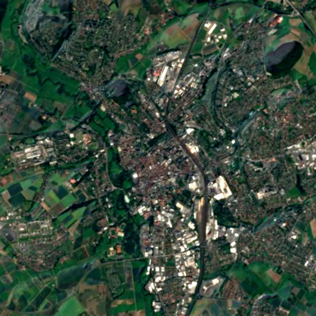 Fulda visto desde arriba (Sentinel-2)