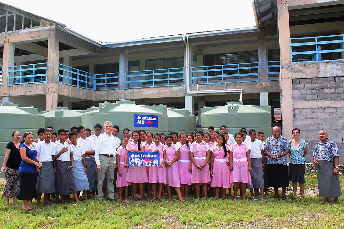 Fetuvalu High School on Funafuti atoll, Tuvalu