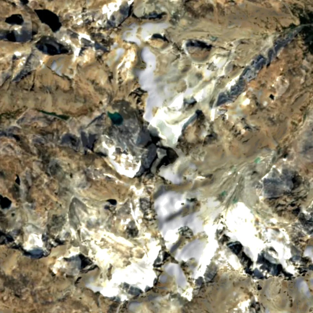 Pico Gannett visto dall'alto (Sentinel-2)