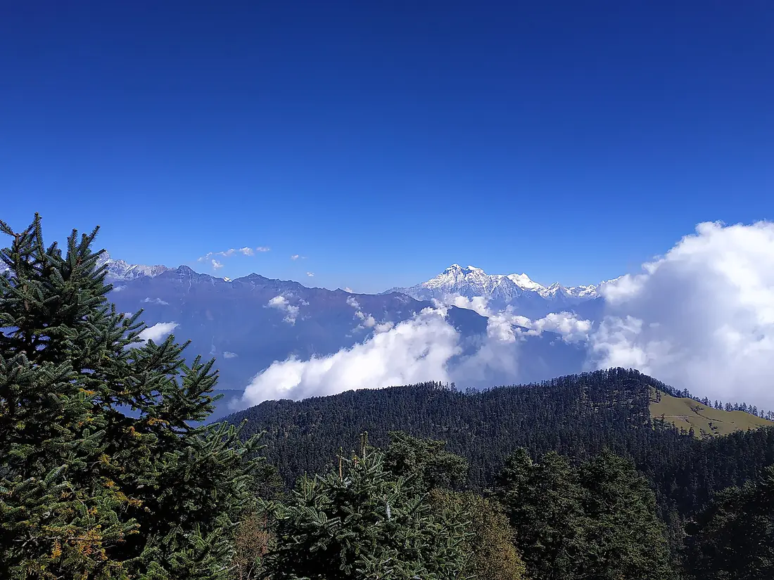 Gauri Shankar Himal as seen from Kuri