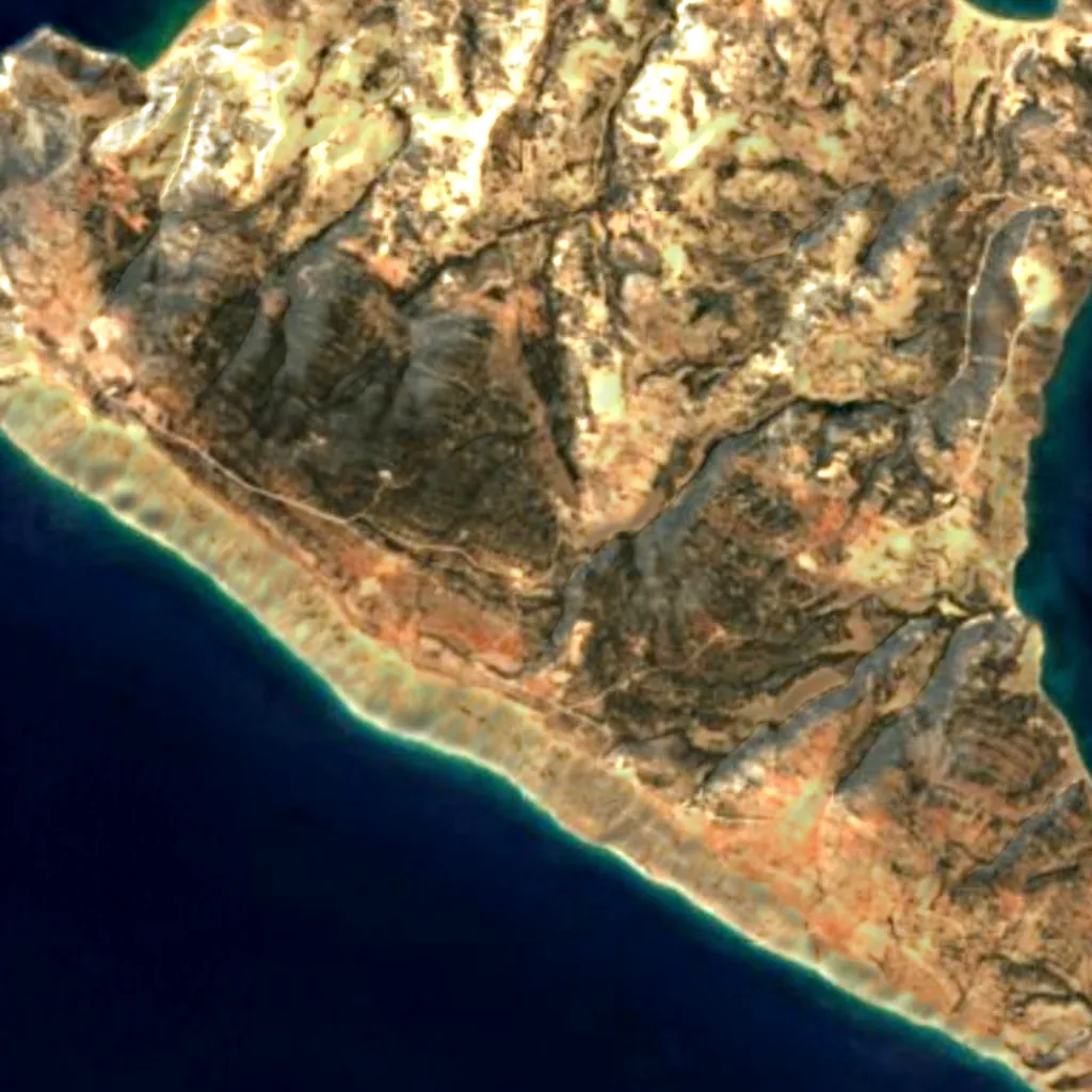 Gavdos visto desde arriba (Sentinel-2)