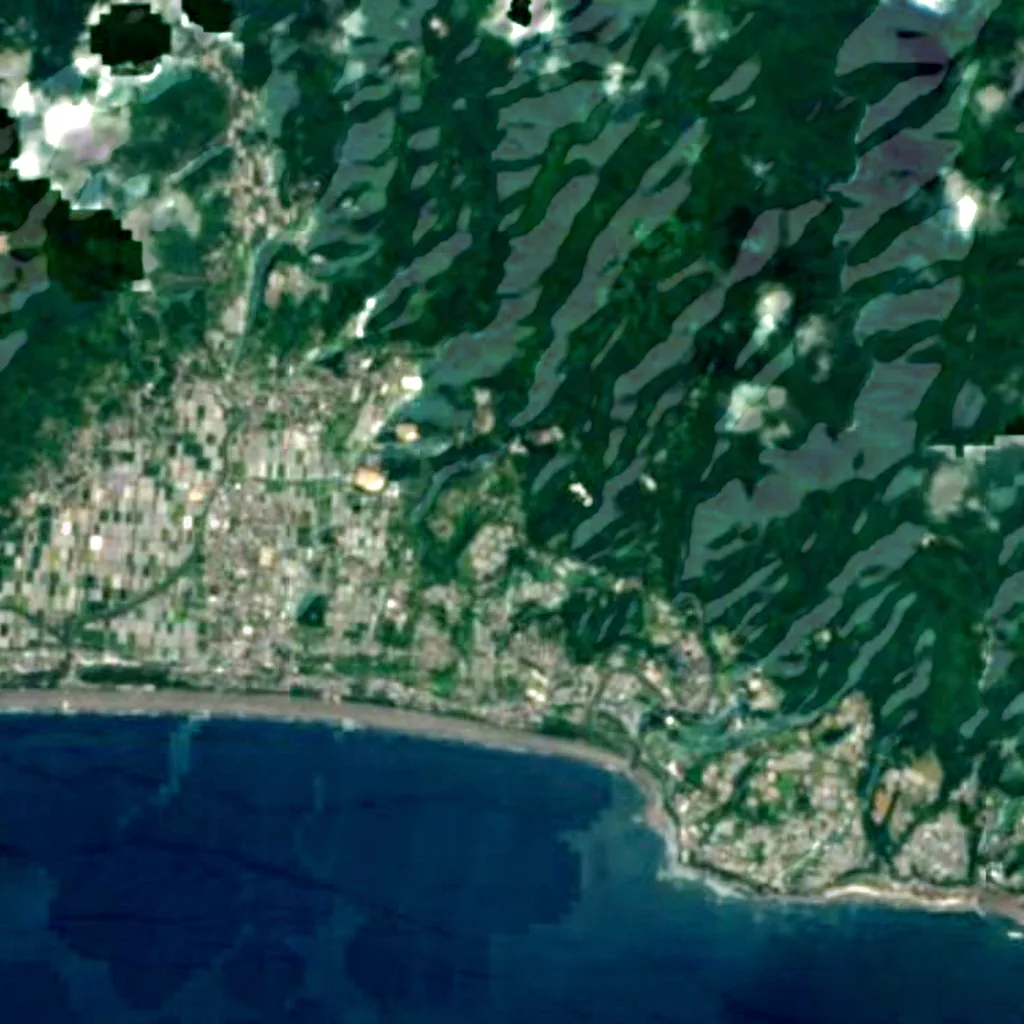 Osservatorio Geisei visto dall'alto (Sentinel-2)