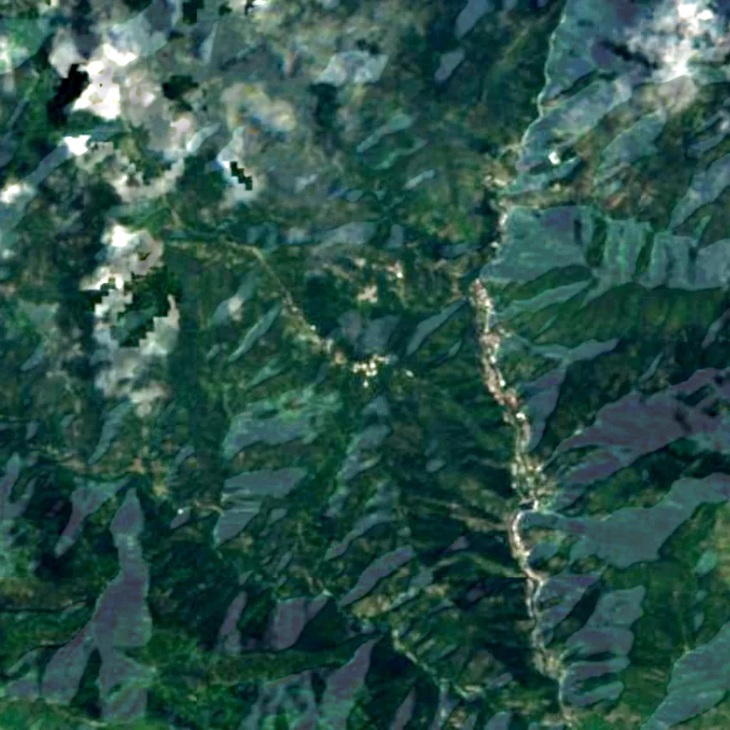 Georgian National Astrophysical Observatory visto desde arriba (Sentinel-2)