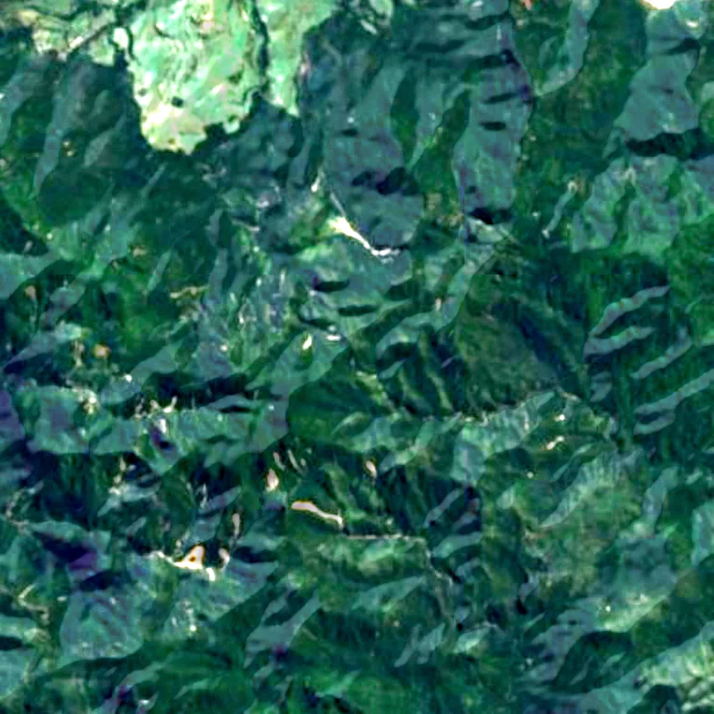 Île de la Grande Barrière vu d'en haut (Sentinel-2)