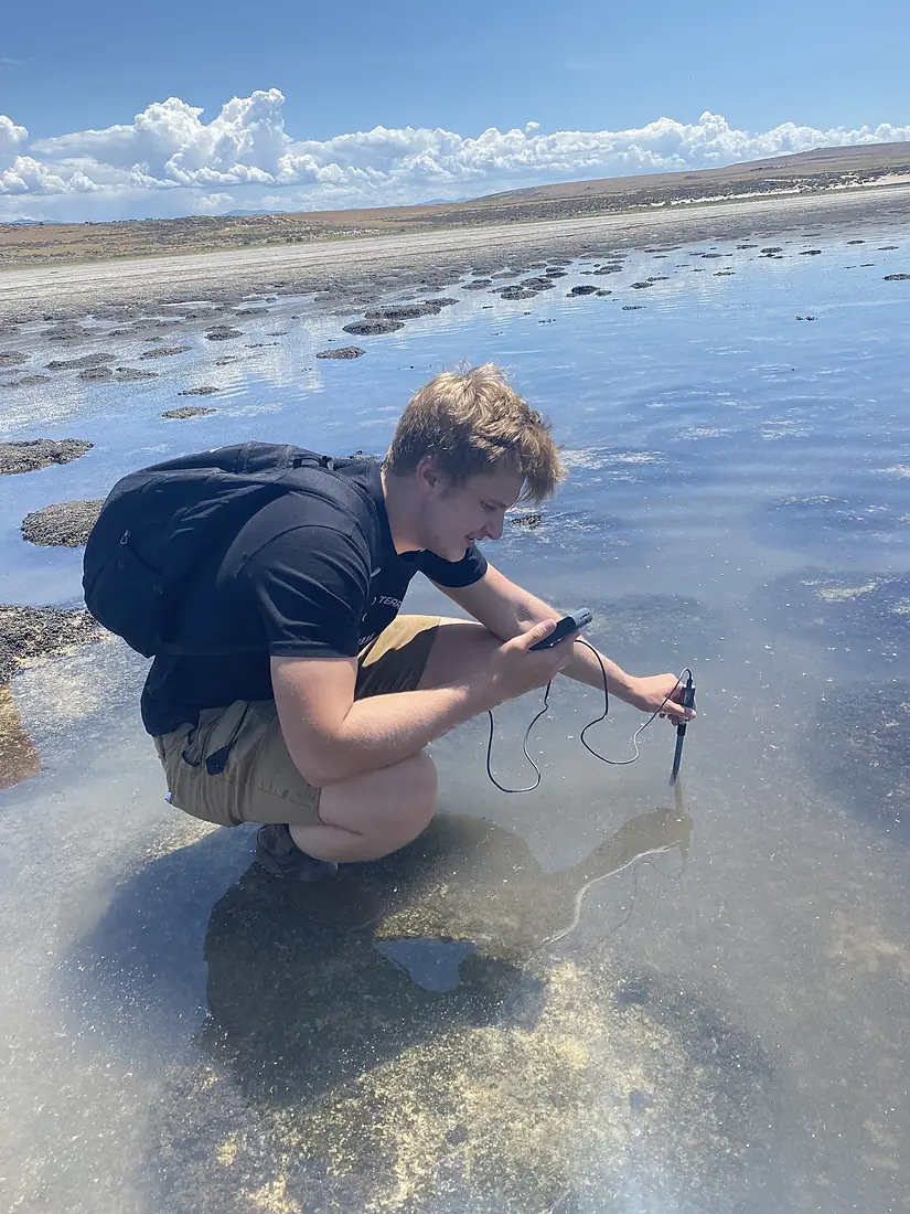 Bridger Bay science Antelope Island Utah