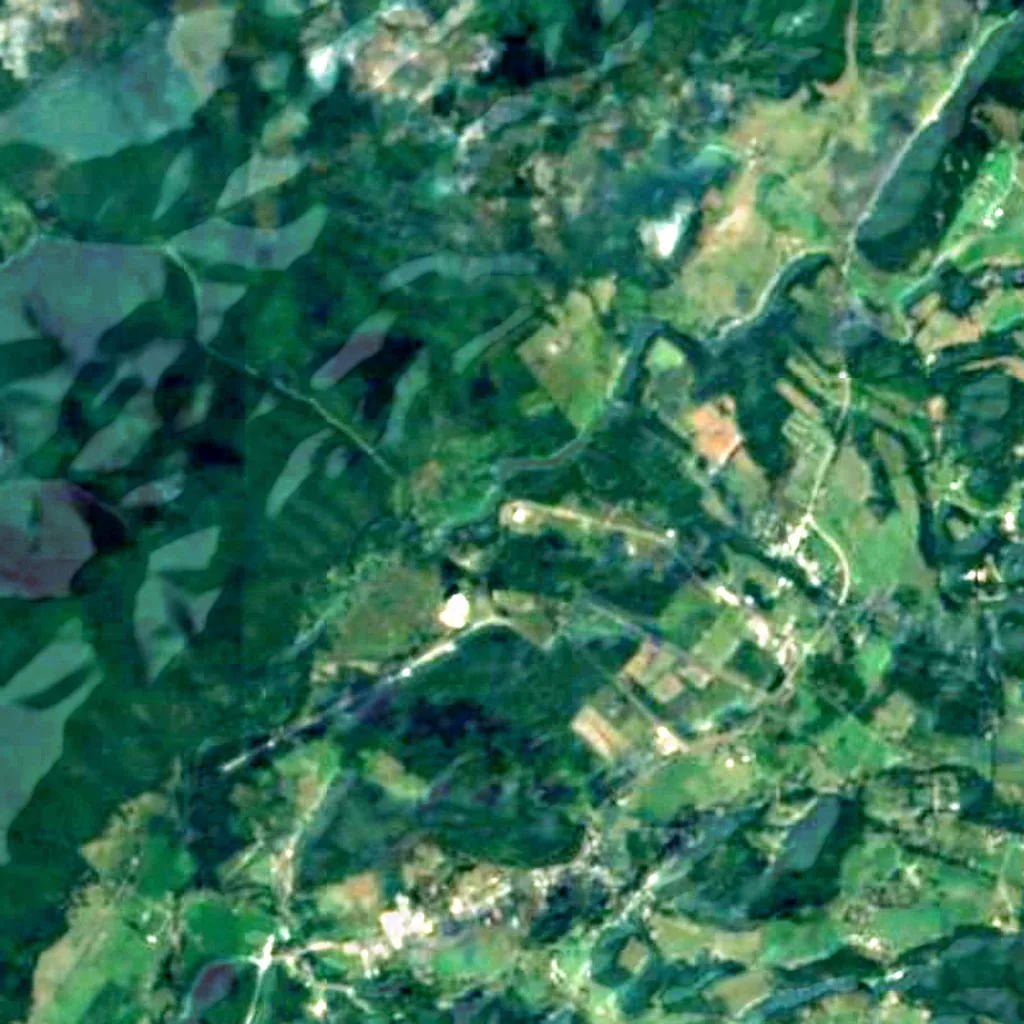 Green-Bank-Observatorium von oben gesehen (Sentinel-2)