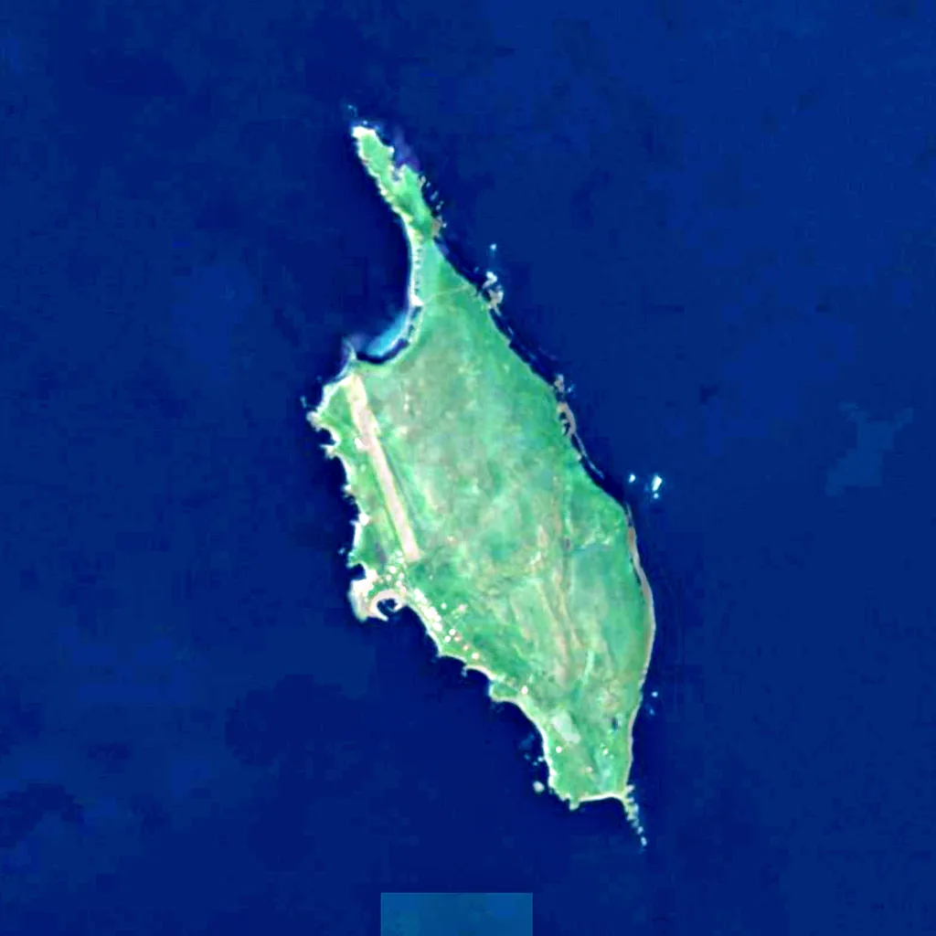 Grímsey von oben gesehen (Sentinel-2)