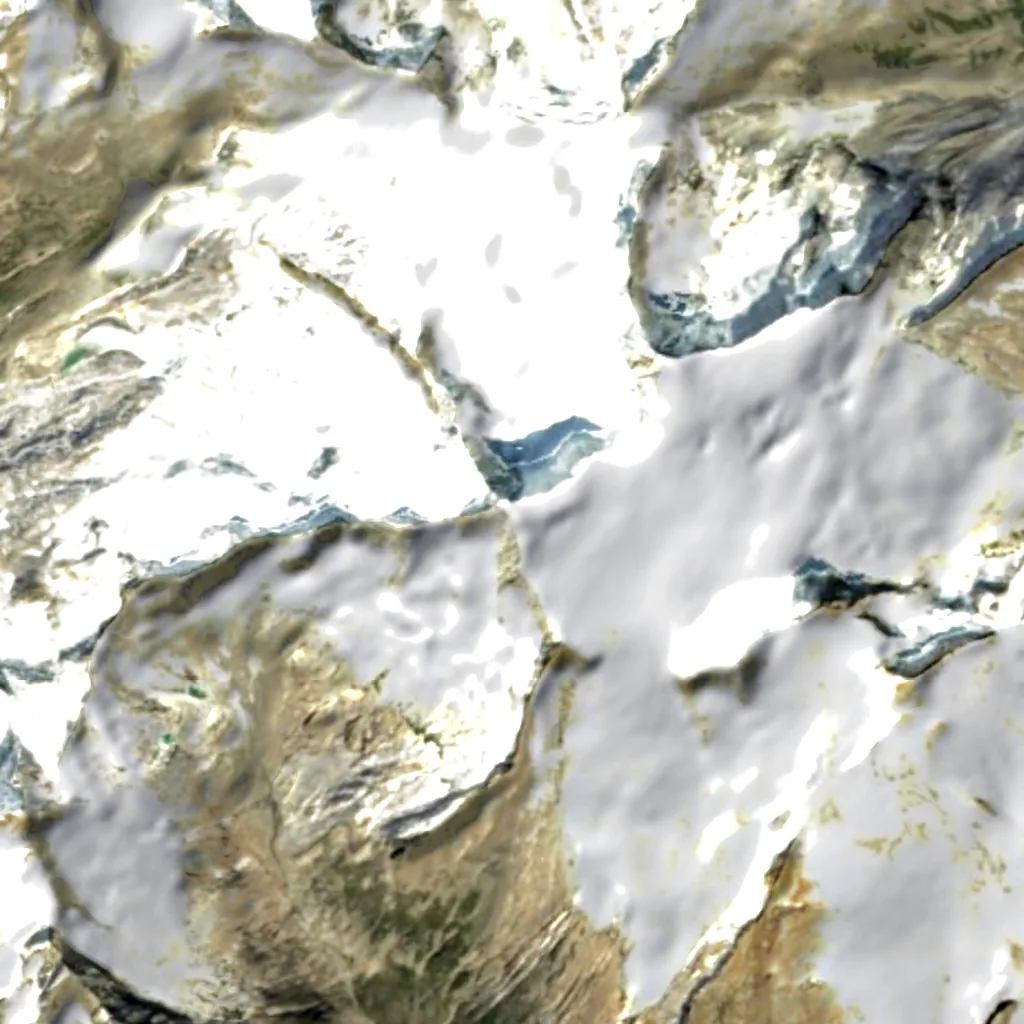 Großvenediger van boven gezien (Sentinel-2)