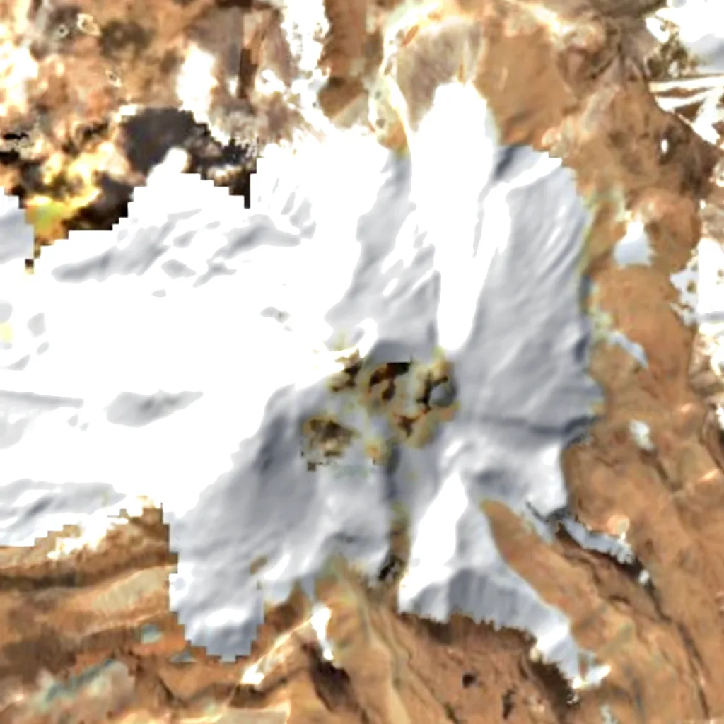 Volcán Guallatire visto desde arriba (Sentinel-2)