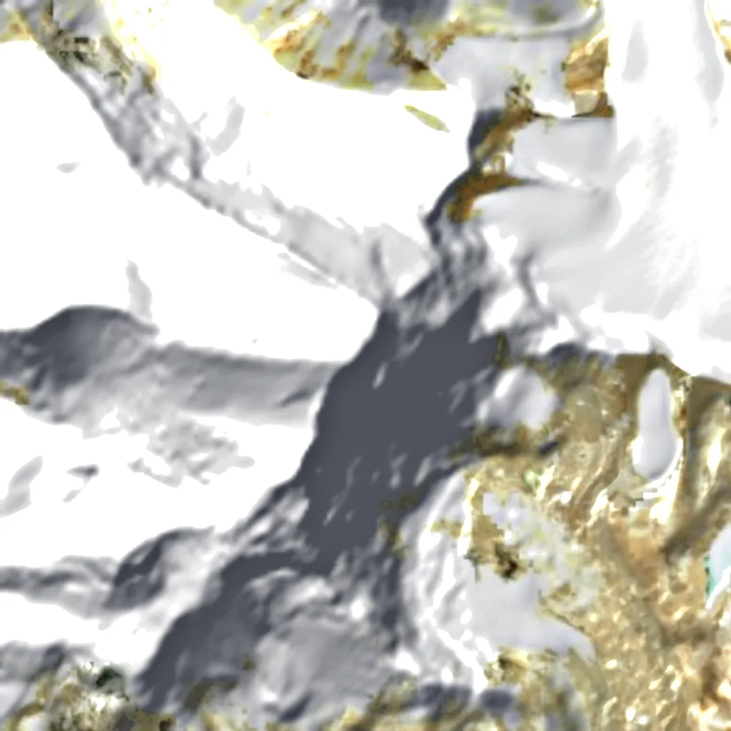 Gurla Mandhata visto dall'alto (Sentinel-2)