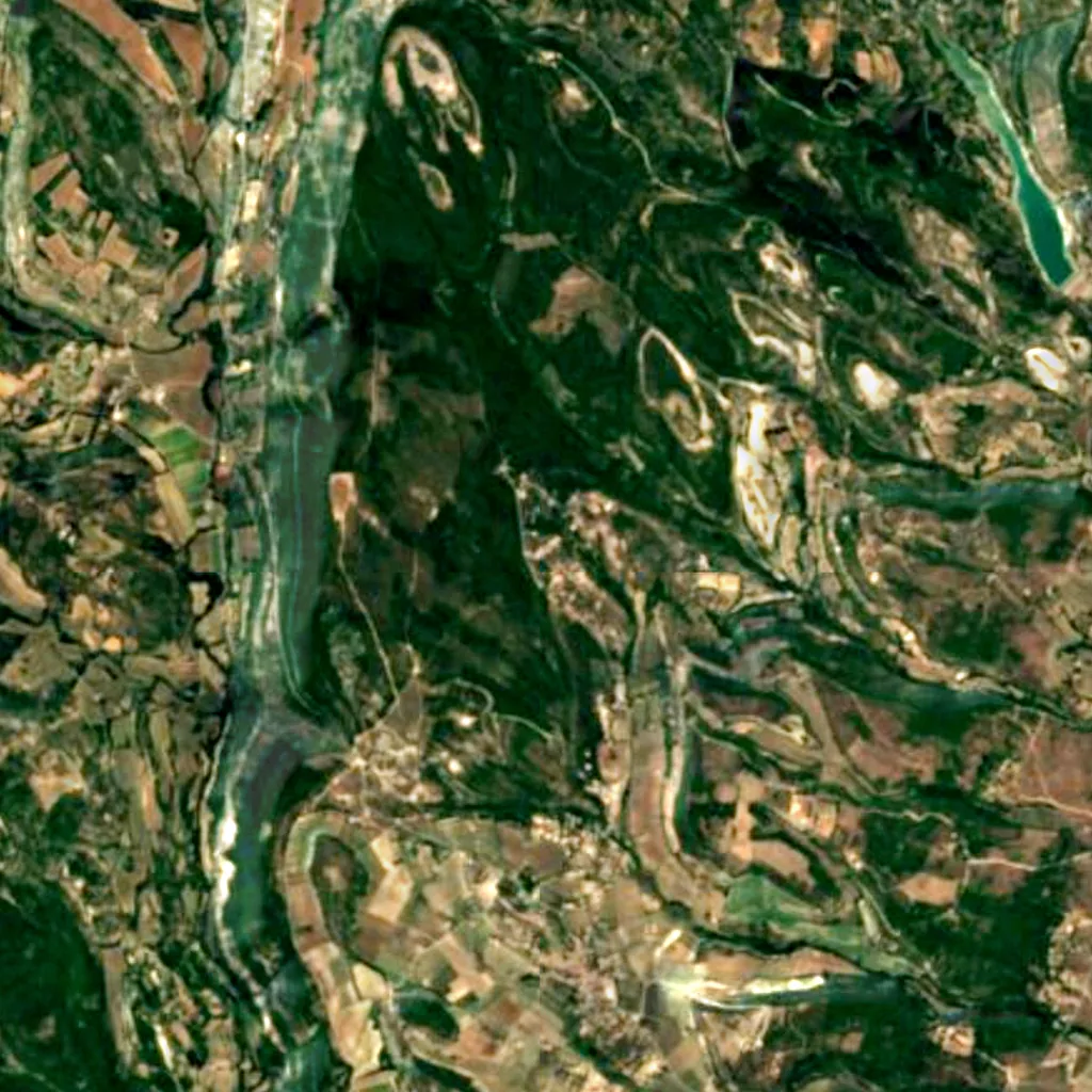 Osservatorio astronomico dell'Alta Provenza visto dall'alto (Sentinel-2)