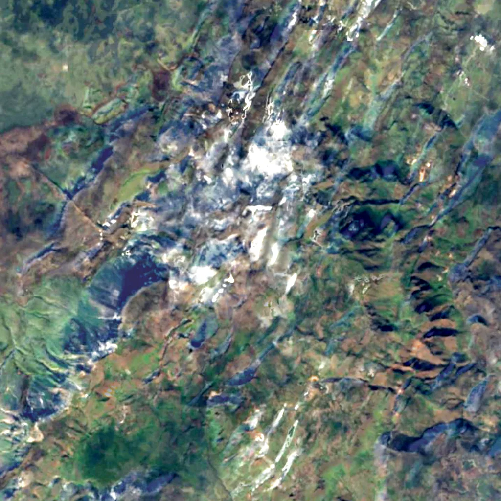 Hengill vu d'en haut (Sentinel-2)