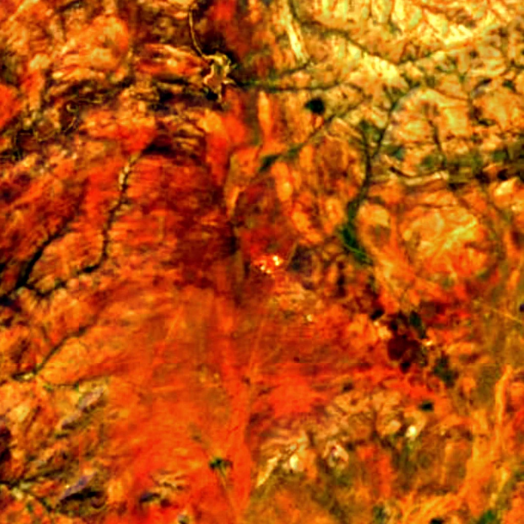 High Energy Stereoscopic System van boven gezien (Sentinel-2)