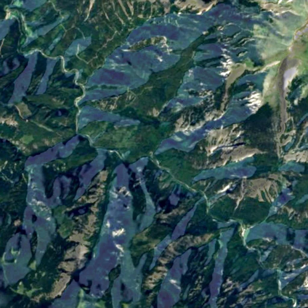 Höllental vu d'en haut (Sentinel-2)