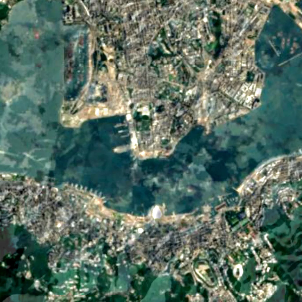 Museo del Espacio de Hong Kong visto desde arriba (Sentinel-2)