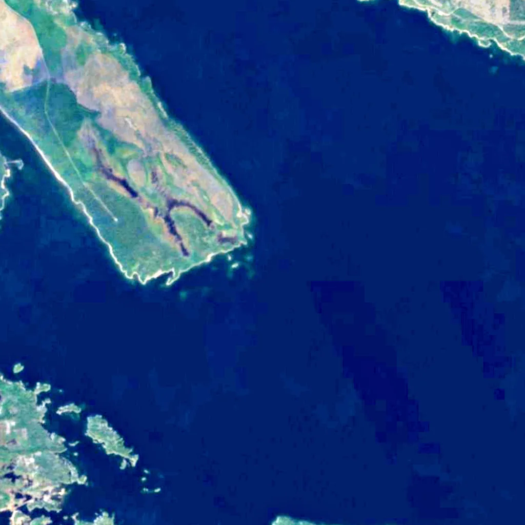 Hornavan von oben gesehen (Sentinel-2)