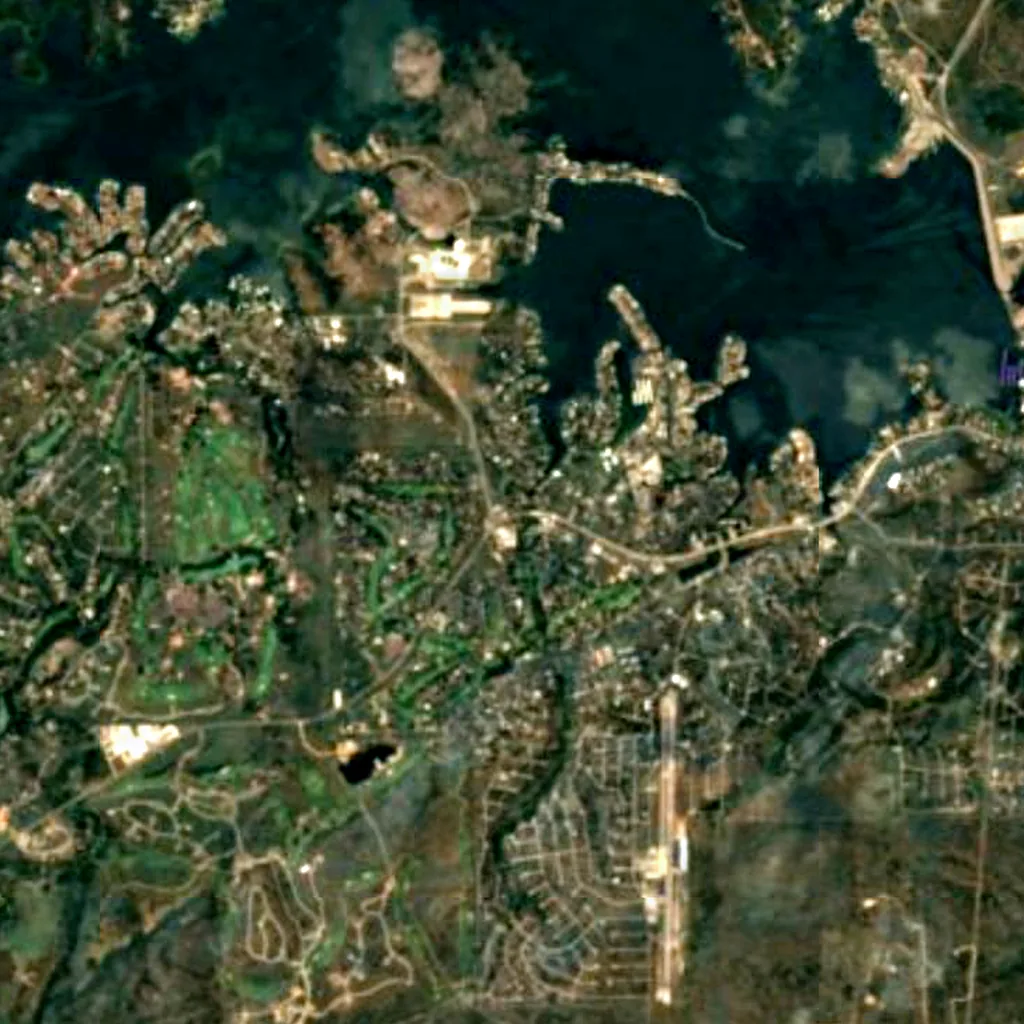 Horseshoe Bay visto dall'alto (Sentinel-2)