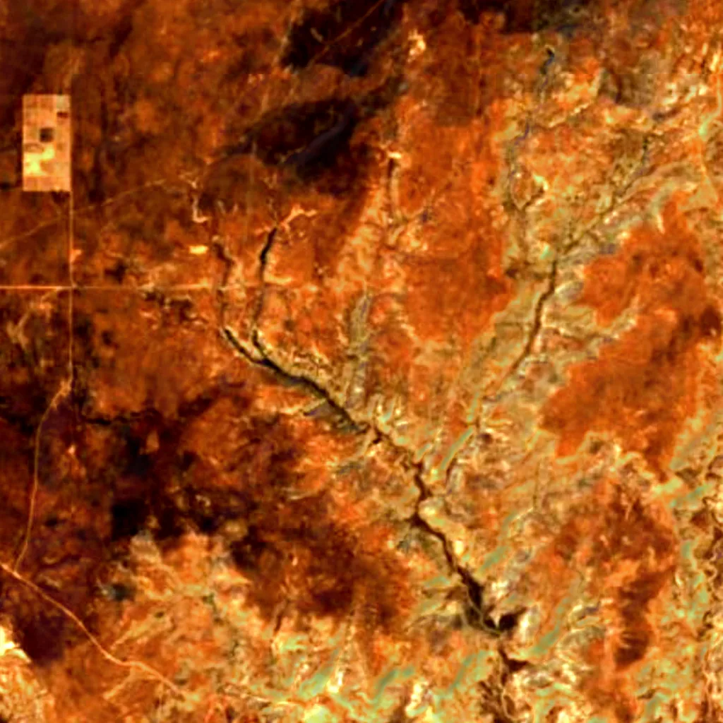 Monumento nacional Hovenweep visto desde arriba (Sentinel-2)