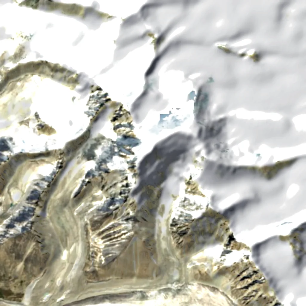 Chüiten-Gipfel von oben gesehen (Sentinel-2)