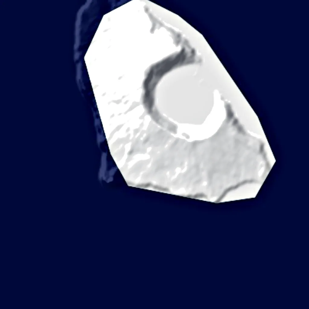 Saint-Paul van boven gezien (Sentinel-2)