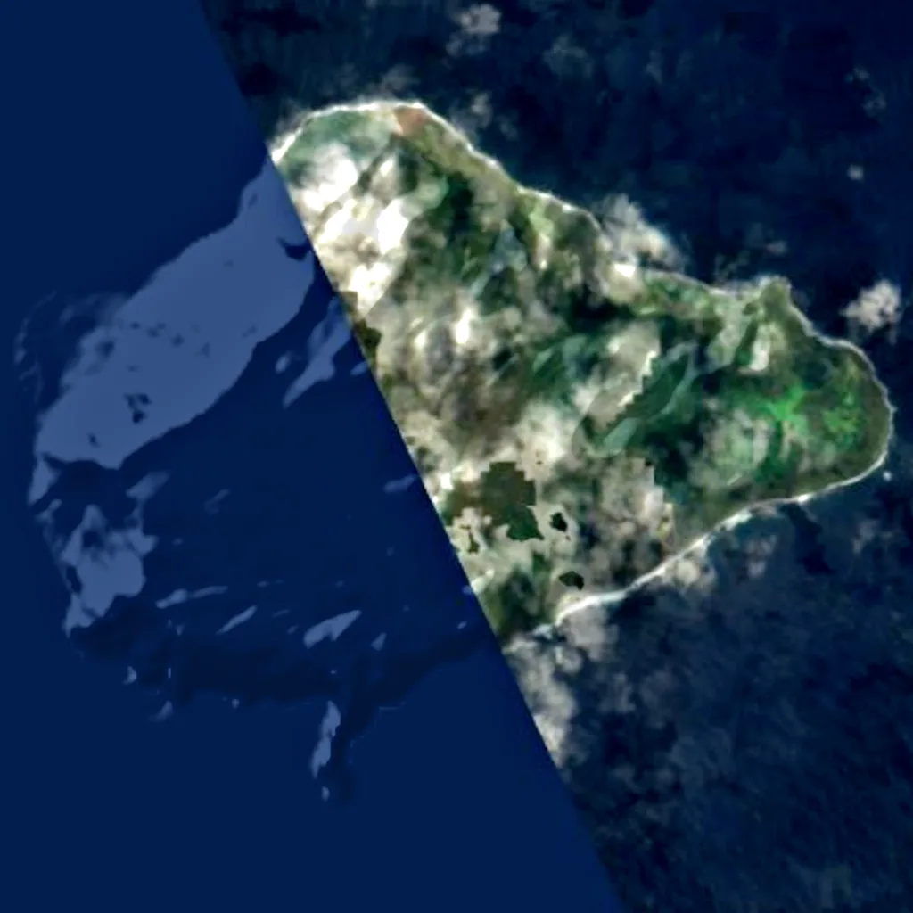 Île Inaccessible vu d'en haut (Sentinel-2)