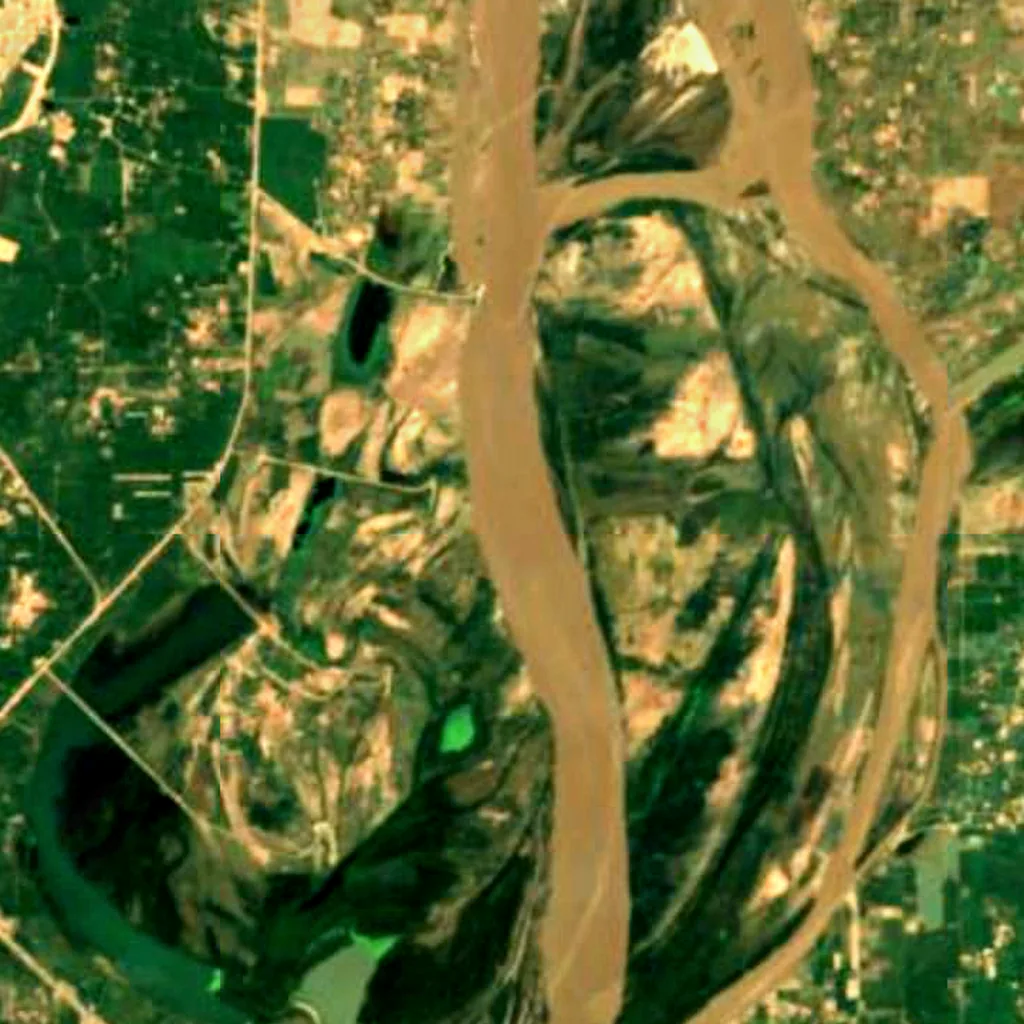 Deserto della valle dell'Indo visto dall'alto (Sentinel-2)
